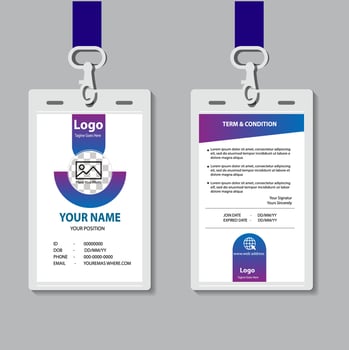 vector abstract id cards template concept