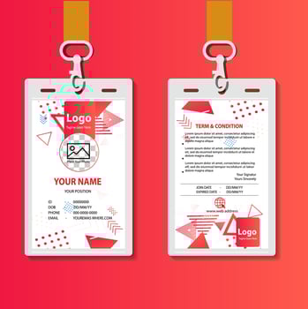 vector abstract id cards template concept