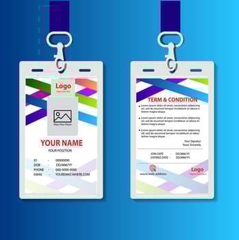 vector abstract id cards template concept