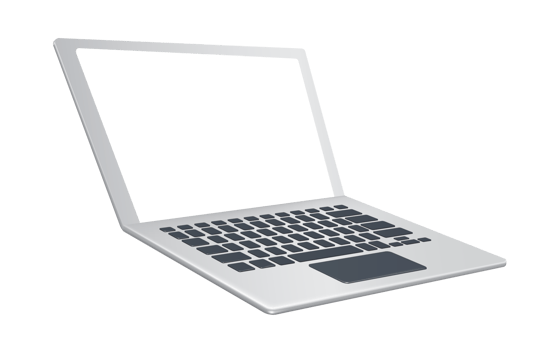 Laptop computer or notebook computer transparent screen png