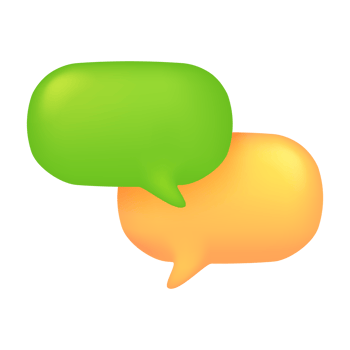3D text box. Speech bubble dialogue comic style. png