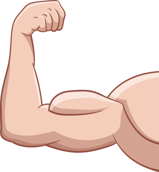 Muscle arm drawing clipart png