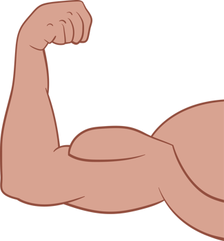 Muscle arm drawing clipart png