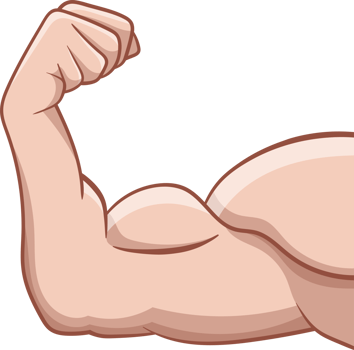 Muscle arm drawing clipart png