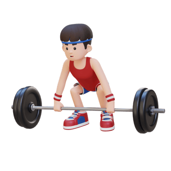3D Sportsman Character Building Strength and Power with Deadlift Workout png