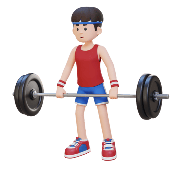 3D Sportsman Character Building Strength and Power with Deadlift Workout png
