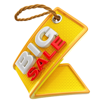 Big sale tag, yellow label. png