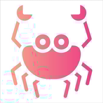 crab in flat design style vector