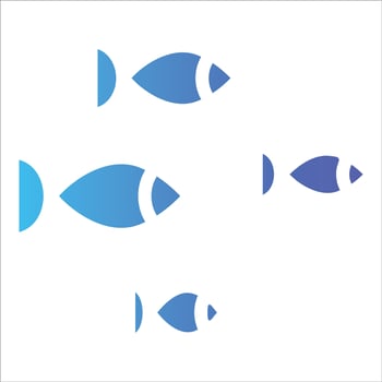fish in flat design style vector
