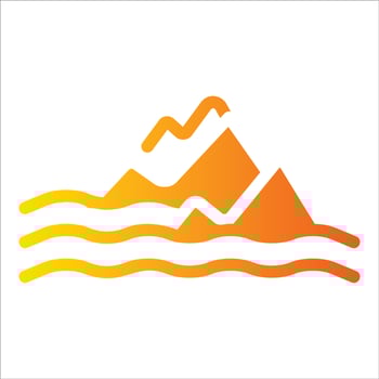 island in flat design style vector