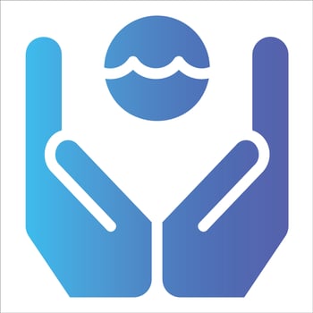 world oceans day in flat design style vector