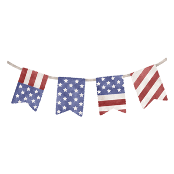 Fourth of July banner png