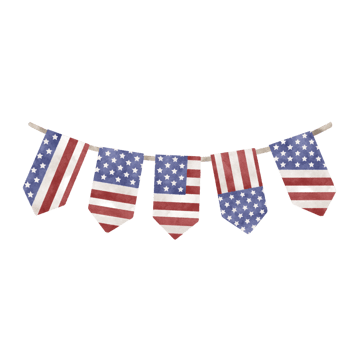 Fourth of July banner png