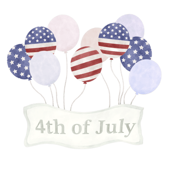 Fourth of July balloon png