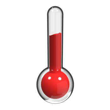 3d render of thermometer. 3d glass thermometer. Red thermometer icon. 3d rendering illustration png