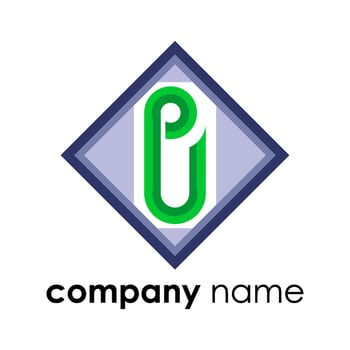 logo forming letter p vector