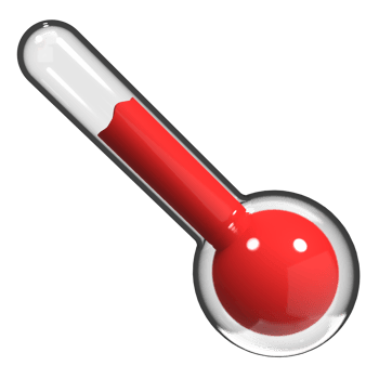 3d render of thermometer. 3d glass thermometer. Red thermometer icon. 3d rendering illustration png