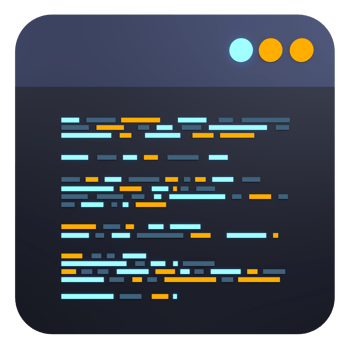 3d render coding icon. Coding screen 3d rendering. Programming with syntax code. 3d render illustration png