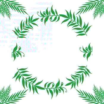 foliage frames illustration vector