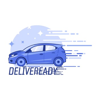 delivery car illustration vector