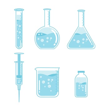 laboratory equipment illustration vector
