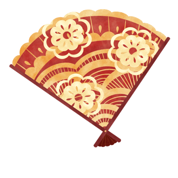Chinese fan illustration png