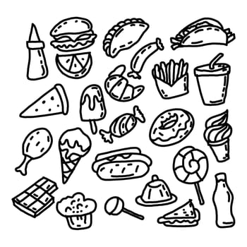 doodle food 2.eps vector