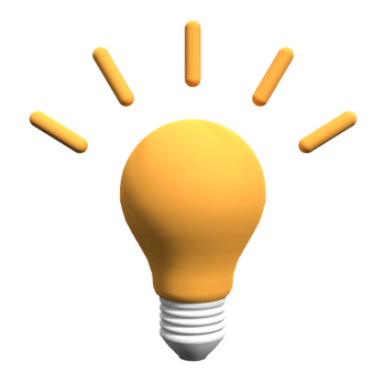 3d lamp illustration. 3d yellow light bulb icon. Light bulb with rays shine. Energy and idea symbol. 3d render illustration png