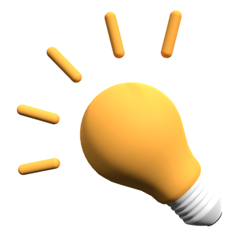 3d lamp illustration. 3d yellow light bulb icon. Light bulb with rays shine. Energy and idea symbol. 3d render illustration png