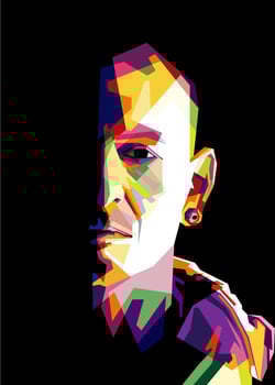 pop art portrait image vector