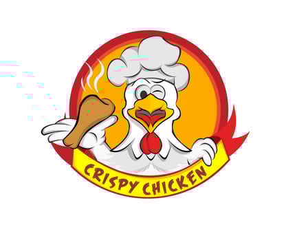 illustration of a chicken wearing a chef's suit vector