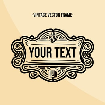Vintage frame for writing text of message vector