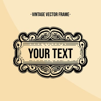 Vintage frame for writing text of message vector