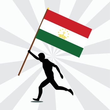 Tajikistan independence day 9 September banner design and flag design Tajikistan vector