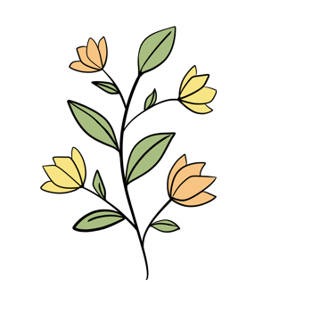 Hand Drawn Wild Flower Png