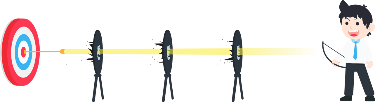 SD Business Man Accurately shoots through obstacles to Center of the target png