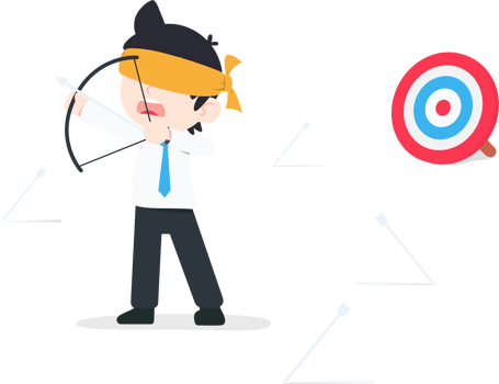 SD Business Man Being blindfolded and the arrow misses the target because of being invisible png