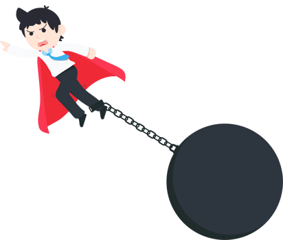 SD Business Man Stuck with problems and obstacles, therefore unable to achieve the goal png
