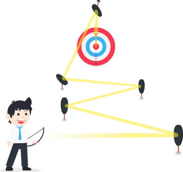 SD Business man shoots through difficult obstacles to the center of the target precisely png