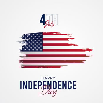 USA Independence Day Celebration, Happy 4th of July greeting card vector