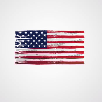 USA Independence Day Celebration, Happy 4th of July greeting card vector