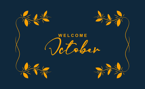 welcom october holiday concept vector