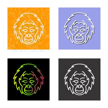 Orangutan Vector Icon
