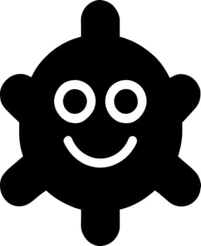 vector illustration of virus cartoon