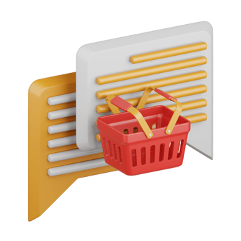 3d rendering chat isolated useful for ecommerce, business, retail, store, online, delivery and marketplace design element png