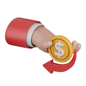 3d rendering cashback isolated useful for ecommerce, business, retail, store, online, delivery and marketplace design element png