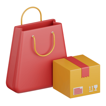 3d rendering shopping bag isolated useful for ecommerce, business, retail, store, online, delivery and marketplace design element png