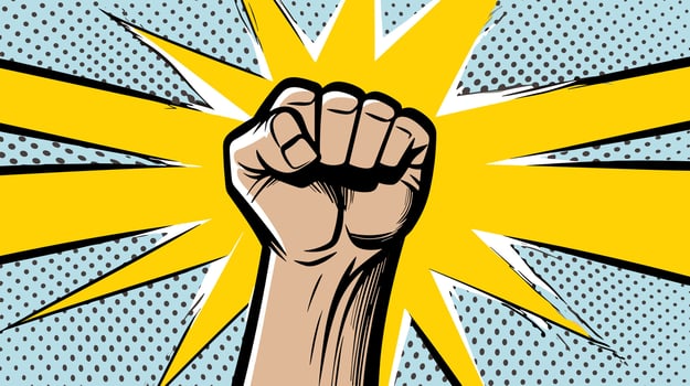 Electrifying Power Striking Image of Hand Holding Thunder Logo Sparks Energy and Excitement vector