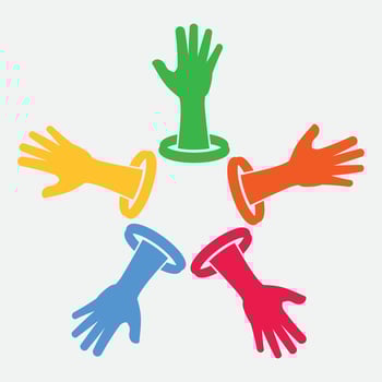hand drawn community logo vector