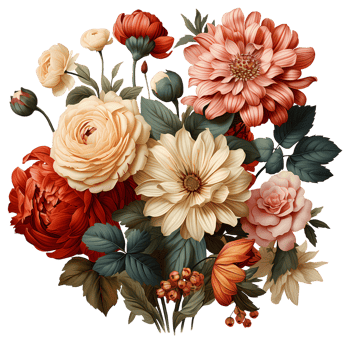 vintage decorative flowers cilpart,. png